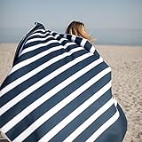 SummerSand Mikrofaser Strandtuch XXL - Strandhandtuch groß 180x160 cm – sandfreie, schnell trocknende und leichte Stranddecke – Perfekt für den Strand, Pool oder als große Picknickdecke - Deep B