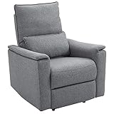 HOMCOM Relaxsessel Liegesessel TV Sessel Einzelsofa 150° neigbar Fernsehsessel Polyester Grau 83 x 90 x 104