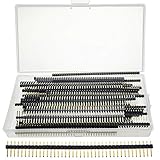 xianzhanEU 80 STK 40 Pin Stiftleiste 2.54mm Gerade Einreihige Pin Header Male für Computer und Steckbrett, mit Box