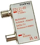 Axing TZU 21-65 Multimedia-Aufsteckadapter Verteiler für Kabelmodem und TV
