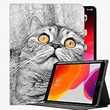 Anzug iPad Mini Fall für iPad Mini 5 2019 / Mini 4 Cover, Katze Gesicht Augen Angst Fall Slim Shell Cover für iPad iPad Mini 7,9 Z