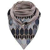 Orgrul Schal Damen Mode Weiches Dreieckstuch Baumwolle Schal Leichter Strickschal Großen Dreieckschal Herbst Winter Warm Drucken Scarf Halstuch für Frauen und Mädchen 175D (D)