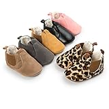 JASA kids Babyschuhe Krabbelschuhe Lauflernschuhe Chelseaboots für Neugeborene Säuglinge Jungen Mädchen (12 cm, Leopard)