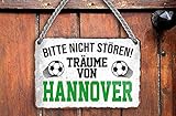 schilderkreis24 – Blechschild Lustiger Spruch “Bitte Nicht stören Träume von Hannover“ Deko Garage Artikel Sport Verein Geschenkidee Club Weihnachten Fußball Fan Liebhaber Begeisterte 18x12