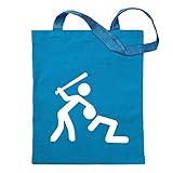 Kiwistar Knüppel Schläger Warnung Turnbeutel Fun Rucksack Sport Beutel Gymsack Ziehg