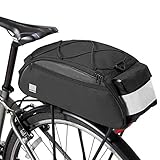 SZSMD Fahrradtasche,Gepäcktasche,Gepäckträger Tasche Rucksack Seitentasche,Fahrrad Satteltasche, Fahrradtasche mit wasserdichter W