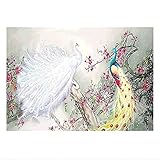 JISHSHAY Diamant Malerei Kits,DIY 5D Diamond Painting Set,Full Groß Diamand Painting Pfau Bilder Stickerei Mosaik Gemälde Kreuzstich Arts Craft Home Wand Dekoration 40x30