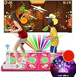 BCLGCF Doppelte Tanzmatte, Somatosensorisches Gamepad, LED-3D-Laufdecke, Yoga-Spielgerät, Komfortable Massagedecke, Zwei Drahtlose Griffe (TV-Computer Für Zwei Zwecke)