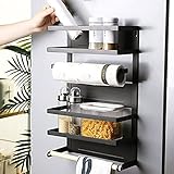 Küche Kühlschrank Side Magnetic Organizer Rack Regal Lagerhalter mit Handtuchhak