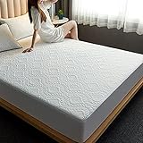 BAJIN Bedding Gesteppte Matratzenauflage- Weich Mikrofaser Matratzen Topper - mit Spannumrandung - Matratzenschoner Unterbett auch für Boxspring-Betten,180x200+25