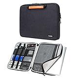 iCozzier 13-13,3 Zoll Griff Elektronisches Zubehör Gurt Laptop Schutzhülle Tasche Schutzhülle für 13' MacBook Air/MacBook Pro/Pro Retina Schutzhülle-Schw