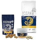 ICEPAW I Kombipaket für Hunde I High Premium Trockenfutter Reset Pure (14 kg) I Snack Filet pur (150 g) I Zell-Power (110 g)