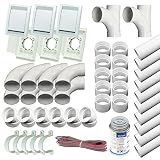 Zentralstaubsauger Einbau-Set für 3 DECO Saugdosen w