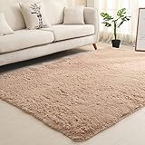 YUANBIAO Carpet 180x200cm Lammfell-Teppich rutschfest Unterseite Weich Pflegeleicht Trendige ​Farben für Schlafzimmer Esszimmer oder Kinderzimmer, Khak