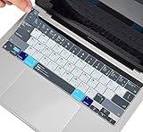 MacBook Shortcuts Tastaturabdeckung für 2020 MacBook Pro 13 Zoll A2338 (M1) A2251 A2289 & 2020 2019 MacBook Pro 16 Zoll A2141 mit Touch Bar Tastaturabdeckung, Mac OS X Shortcut Skin, G