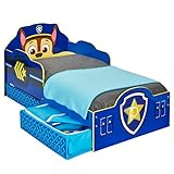 Paw Patrol Bett mit Aufbewahrungsschublade für Kleinkinder, Holz, blau, 143 x 77 x 68