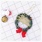 TEPET Girlanden Weihnachtskranz Dekoration, Mini Weihnachtsgirlande Haustür Dekorative Weihnachtsbaum Dekoration Hängende Anhänger Dek