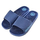 B/H Unisex Bade Latschen,Massage Hausschuhe für Männer und Frauen, Soft Bottom Hausschuhe für zu Hause Bad-Navy Blue_UK7.5,Home Badezimmer H