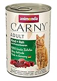 animonda Carny Adult Katzenfutter, Nassfutter für ausgewachsene Katzen, Rind + Reh mit Preiselbeeren, 6 x 400 g