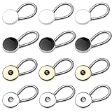 inodiref 12 Stück Kragenverlängerungen, Metall Kragenknöpfe Verlängerungen, Elastische Knöpfe für Kragen, Manschetten, Hemden, Kleider, Mäntel, Exquisit, Elegant, 4 Farb