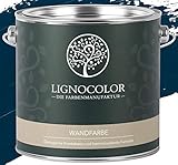 Lignocolor Wandfarbe Innenfarbe Deckenfarbe edelmatt 2,5 L (Ocean)