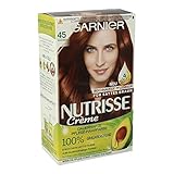 Garnier Nutrisse Creme Coloration Schoko-Braun 45 / Färbung für Haare für permanente Haarfarbe (mit 3 nährenden Ölen) - 3 x 3 Stück