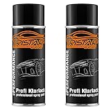 TRISTARcolor 2 x Spraydose Profi KLARLACK SEIDENMATT 400 ml Autolack Sprü