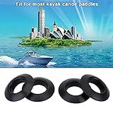 Tbest Kajak Paddel Tropfring - 4Pcs Durable Universal Rubber Drip Ringe für Kajak Kanu Rafting Paddel Shaft Black