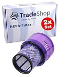 Trade-Shop 2X HEPA-Filter für Dyson Cyclone V11 Absolute, Absolute Pro, Absolute Extra, Absolute Extra +, Absolute Extra Pro, SV14 / Vormotorfilter waschb