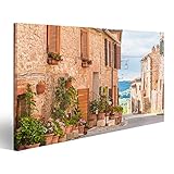 bilderfelix® Bild auf Leinwand Die mittelalterliche alte Stadt in Toskana, Italien Wandbild, Poster, Leinwandbild GUH
