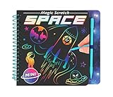 Depesche 11404 Mini Magic Scratch Book 'Space', Kratz-Buch mit tollen Weltraum-Motiven zum Kratzen, magischer Farbverlauf, ca. 15,3 x 13,3 x 1,8