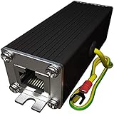 Tupavco TP302 Ethernet Überspannungsschutz PoE+ Gigabit GDT für Überstrom Schutz –Blitzschutz RJ45 Protektoren –LAN Netzwerk Kabel Blitzableiter -Ethernet Surg