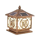 LED Solar Post Lights Outdoor Wasserdichte Terrasse Balkon Post Lampe Externe Qualität Aluminium Quadratische Säule Säulen Licht Victoria Antirost Regendicht Glas Laterne Straßenlaterne Garten L