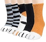 Chalier 5 Paar Kuschelsocken Herren Bettsocken Kuschel Flauschig Weiche Socken Haussocken Warme Dicke Business Herren Socken 42-47(EU) MEHRWEG