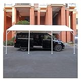 UFFD Carport Garage3.1mX6mHeavy Duty Carport Baldachin Outdoor Portable Garage Zelt Bootshelfer Mit 6 Beinen for Freie Party, Hochzeit, Geburtstag, Garten, Boot. (Color : White, Size : 3.1mX6m)