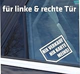 INDIGOS - 2 x Autoaufkleber / Aufkleber verkaufe nix 'Nicht verkaufen - keine Karte - Meine' wirkungsvoller Sticker gegen nervige Autoverkäufer Autohändler für Ihre Autoscheib