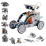 12 in 1 Solar Roboter Bausatz Set Kinder, STEM Spielzeug Konstruktion Bauset, DIY konstruktionsspielzeug Robot Wissenschaft Kits Geschenk Junge für Kinder über 8 J
