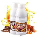 Premium Sauce Milch Schokoladen - Karamel Geschmack | Professional Dessertsoße | Dessert Topping Perfekt für Waffeln, Crêpes, Churros oder Eiscreme 2erPack(2 x 1 kg)