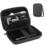 ProCase Externe Festplattentasche Case 6,35cm 2,5 Zoll Eva Universal Elektronik Powerbank Tasche Schutzhülle Kabeltasche Reise Organizer für wd My Passport Mobile, Zubehör, Kabel, HDD, SSD -Schw