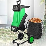 joyvio Leisehäcksler, Elektro Walzenhäcksler, Gartenhäcksler, Häcksler, Auffangbox, Extra Leise, Kraftvoller 2400 W Motor, Selbsteinzug, G