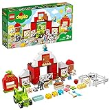 LEGO 10952 DUPLO Scheune, Traktor und Tierpflege Kleinkinder Spielzeug ab 2 Jahren mit Figuren: Pferd, Schw