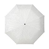 Kronleuchter Regenschirmfaltung zur Stärkung und Winddichtigkeit Sunny Day and Rain Gestreifter Business-Sonnenschirm mit 40 x 120 cm (Color : White)