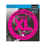 D'Addario Saiten 5-Saiter E-Bass | HÖCHSTE QUALITÄT DER BELIEBTESTEN SAITENMARKE | EXL170-5 | vernickelter Stahl | Light (45-130) | Long S