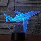 3D Illusion Lampe Nachtlicht flugzeug LED Nachtlichter Kinder Geschenk Home Decor Nachtlampe Neben Tischlampe 7 Farben Schalter Schreibtisch Dekoration Geburtstagsgeschenk Spielzeug