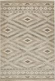 Luxor Living Webteppich Castell Teppich in modernem Design mit Rückseite aus Jute grau, 120 X 170