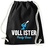 MoonWorks Vollister Lustiger Trink Spruch Bier Turnbeutel schwarz U