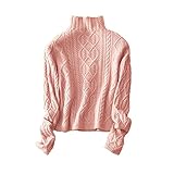 Wenwenma Damen Mode Kaschmir Pullover-Herbst und Winter Kaschmir Pullover (Rosa, Medium)