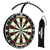 Mission Darts TOR100 Torus 100 | Dartboard LED Faltbare tragbare Reise-Beleuchtungssystem, sandgestrahlt schw