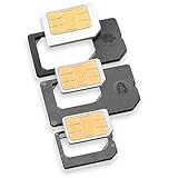 Nano Sim und Micro Sim Adapter KOMPLETT-SET (3er-SET) - PREMIUM QUALITÄT - MADE IN GERMANY - zur Verwendung von NanoSIM und MicroSIM Karten als Micro Sim oder normale Sim Karte für alle Handys im Charmate® Druckverschlussb