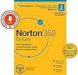 Norton 360 Deluxe 2022 | 3 Geräte | Antivirus | Unlimited Secure VPN & Passwort-Manager | 1 Jahr | PC, Mac oder Mobilgerät | Aktivierungscode per E